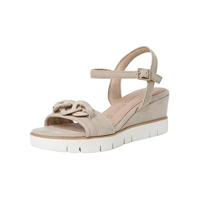 Image de Marco Tozzi Sandales à plateforme, Femme, Taille: 38, Dune Cuir