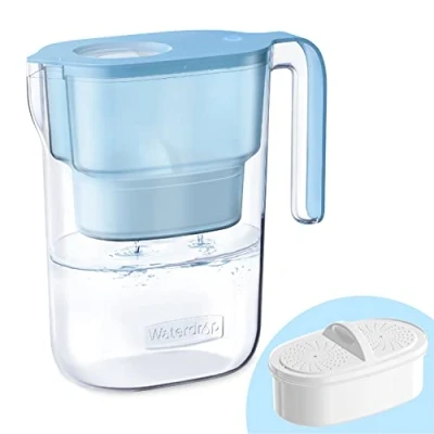 Image de Waterdrop Filtre à Eau Elfin pour Réfrigérateur avec 3 Mois, 2.5L, Réduit le Fluorure, Chlore et Plus Encore, Certifié NSF, Sans BPA, Bleu (Filtre de Remplacement : WD PF 01A Plus)
