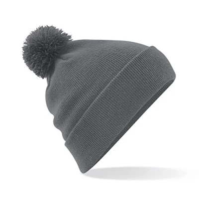 Image de Beechfield Original Pom Beanie Bonnet, Gris Graphite, Taille Unique Mixte