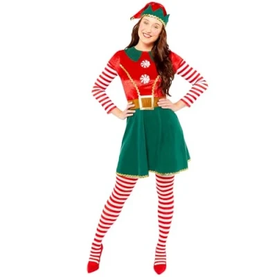 Image de Amscan costume lutin, elfes de Noël, fées, robe, Noël