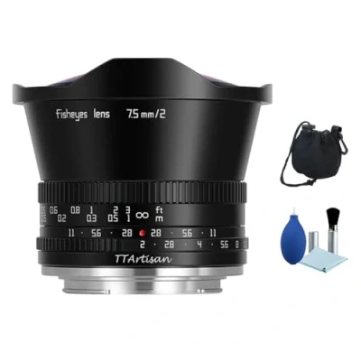 Image de TTArtisan Objectif fisheye 7,5 mm F2 APS C 180 ultra grand angle avec grande ouverture, mise au point manuelle pour appareil photo Leica/Sigma L TL CL FP