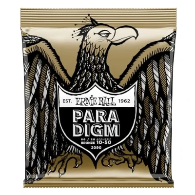 Image de Ernie Ball Paradigm Cordes extra légères Bronze 80/20, pour guitare acoustique, calibre 10 50