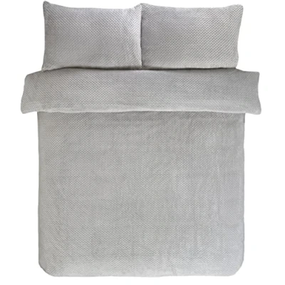Image de Sleepdown Parure de lit réversible en Polaire avec Housse Couette et taies d&#039;oreiller pour King Size (220 cm x 230 cm), Polyester