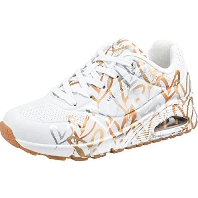 Image de Skechers Sport UNO Baskets basses white/multicoloured metallic, Femme, Taille: 42, White/multi coloured metallic Polyuréthane