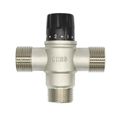 Image de Mitigeur thermostatique 3 voies 1/2 3/4 1 1/4 pouce pour bain baignoire douche douchette cuisine robinet robinetterie (1 (DN25))
