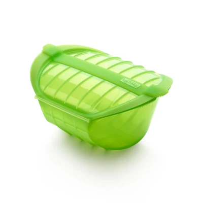 Image de Lékué Cocotte Ogya avec Filtre Vert 1 2 Personnes Silicone Platine