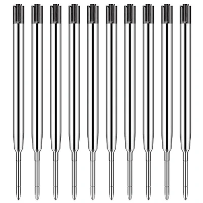 Image de 10 Pièces Recharges de Stylo Bille Multifonction,Recharges universelles longueur 9.9 cm,Recharge Standard Internationale,Pour l&#039;école, le bureau (Nero)