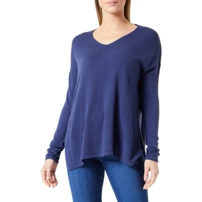 Image de ONLY Onlamalia L/S col en V CC KNT Sweater, Naval Academy, S Femme