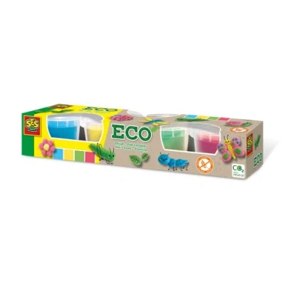 Image de Ses 24911 Loisir Créatif Pâte à Modeler Douce Eco 4 pots