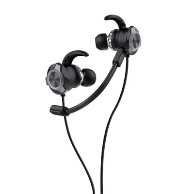 Image de Trust GXT 406 Pine Ecouteurs Filaire Gaming pour Nintendo Switch PS5 PS4 Xbox PC, 3.5mm, Ecouteur Intra Auriculaire avec Micro Détachable, Contrôle en Ligne, Coque de Protection Incluse, Noir