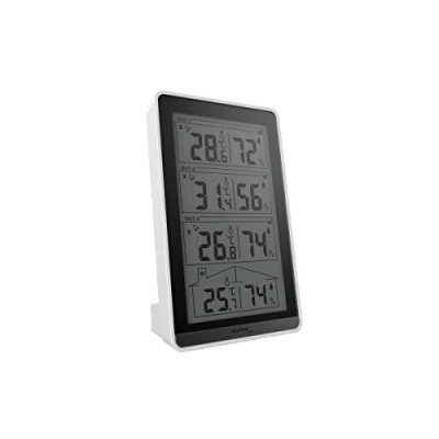 Image de Technoline Station de température WS 7060 Blanc/Noir 8,2 x 4,1 13,4 cm