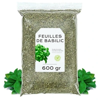Image de Basilic Feuilles 600gr de Séchées Infusion Thé en Vrac (600 gr, Basilic)