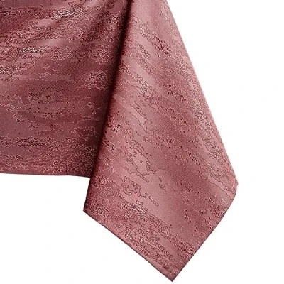 Image de AmeliaHome Nappe de Table Effet Lotus déperlant Polyester Vieux Rose Vesta 80x80 cm