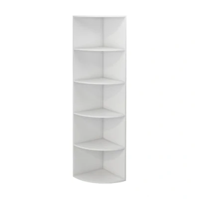 Image de Vicco Étagère d&#039;angle Fabienne, Blanc/Blanc, 40 x 180 cm avec 5 Compartiments