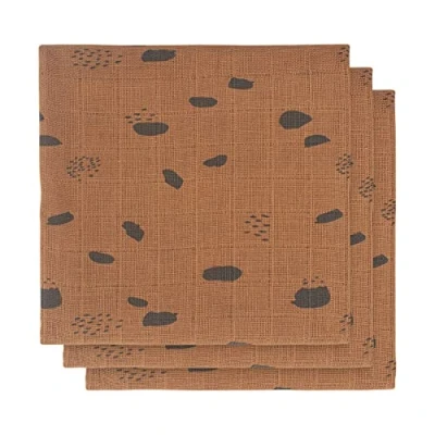 Image de Jollein Spot Hydrophile Multi Chiffon 3 Pièces, 70 cm Longueur x Largeur, Caramel