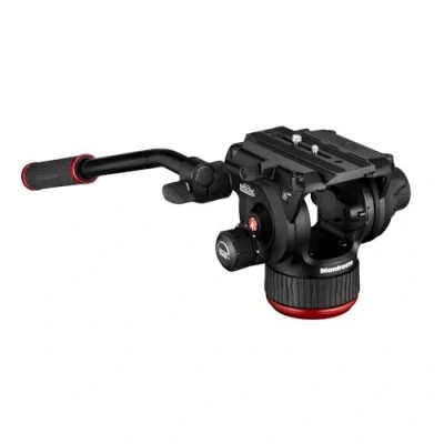 Image de Manfrotto Rotule Vidéo Fluide 504X, de Trépied pour Caméra ou Appareil Photo Reflex, Conçue Les Vlogueurs et Photographes, Charge Maximale 12 kg, Fabriquée en Aluminium