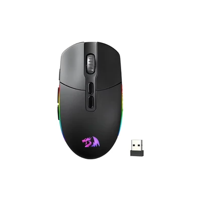 Image de Redragon M719 souris de jeu optique sans fil, 7 boutons programmables, rétroéclairage RVB, 10 000 DPI, ergonomique avec bouton Fire