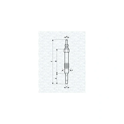 Image de MAGNETI MARELLI 062900014304 Bougie de préchauffage 11V 10A M10X1 OPEL: Zafira B, Astra H GTC, 3/5 portes, ALFA ROMEO: 147, 159 Berline