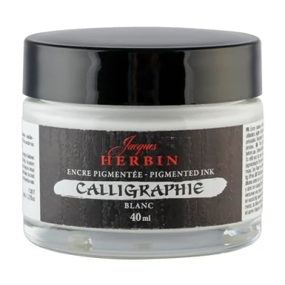 Image de Herbin Jacques 11301T Encre de calligraphie blanc 40ml