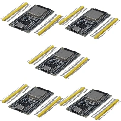 Image de AZDelivery Lot de 5 modules NodeMCU ESP 32 Dev Kit C non soudés Module Wi Fi avec port USB Carte développement WiFi CP2102 (modèle successeur l&#039;ESP8266) compatible Arduino