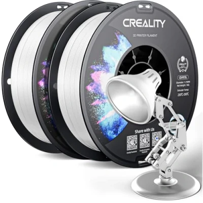 Image de Creality PETG Filament 1.75mm, Haute Précision, Forte Résistance, Sans Odeur, Meilleur Débit, Imprimante 3D 2kg, Précision 1.75mm +/ 0.03mm, Blanc +