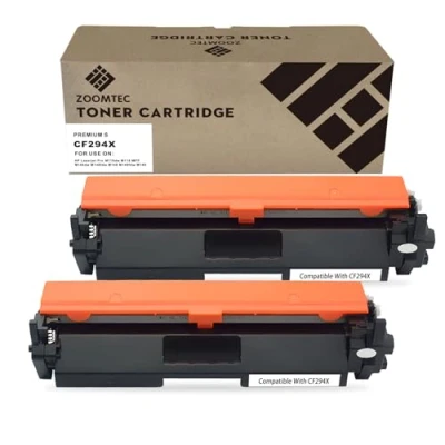 Image de ZOOMTEC Compatible pour HP CF294X 94X CF294A 94A Rendement élevé Noir Cartouche de Toner Imprimante Laserjet Pro M118dw M118 MFP M148dw M148fdw M148 M149fdw M149 (2X Noir)