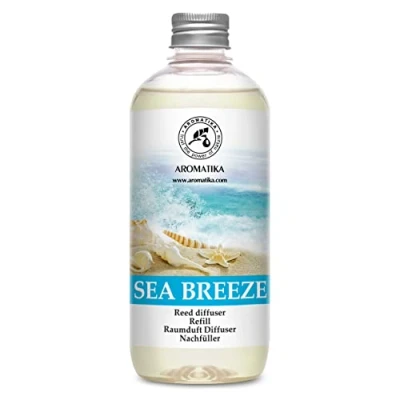 Image de Recharge Diffuseur Roseaux de Brise Mer 500ml Reed Diffuser Refill Sea Breeze pour d&#039;arômes Aromathérapie Desodorisant Maison Parfum Frais et Longue Durée