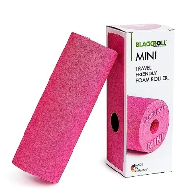 Image de BLACKROLL MINI (5x15 cm) le petit rouleau de massage en mousse original pour l&#039;exercice des fascias, fitness, yoga et la récupération musculaire rose