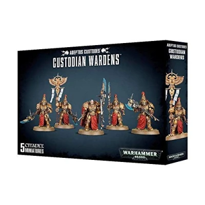 Image de Games Workshop Warhammer 40k Adeptus Custodes Custodian Wardens, Noir