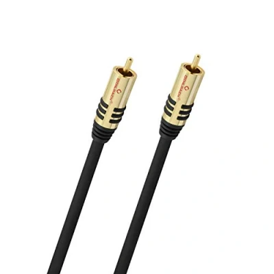 Image de Oehlbach NF Sub, câble de subwoofer Cinch, Audio 5m, OFC, Rond, Noir