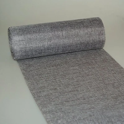 Image de Deko AS GmbH &#039;Chemin de Table Shabby Chic Effet Lin avec col. 22300 mm 5 m Gris foncé A 693005 22
