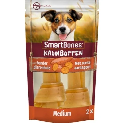 Image de SmartBones Moyen à la Patate Douce 2 Os Mâcher Moyens Sans Peau d&#039;Origine Animale pour Chien Adulte de Taille Moyenne Très Faible teneur en Matières Grasses Enrichi Vitamines et Minéraux