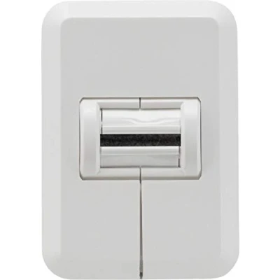 Image de Schellenberg 51208 Guide de sangle volet roulant DUO Maxi blanc, avec joint brosse, pour 18 23 mm large, sans enlever la