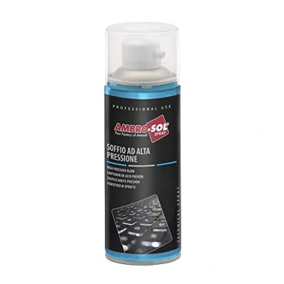 Image de Ambro Sol P303 Soufflet Haute Pression, Élimine la Poussière et Saleté Résiduelle, Agit Efficacement sur Les Pièces à Nettoyer Peu Accessibles, Aérosol En Fer Blanc Recyclable 400 ml