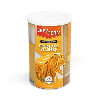 Image de Brewferm Kit de bière Premium Pilsner biere a faire soi meme 12 Litres Rafraîchissante, savoureuse et agréable amertume houblon