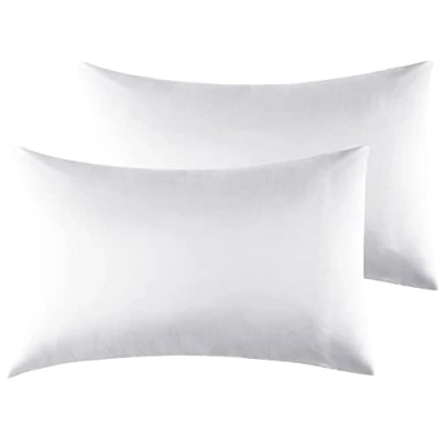 Image de Taies d&#039;oreiller Microfibre Gris Clair 40 x 80 cm Lot de 2, Housse Coussin avec la Fermeture à Enveloppe