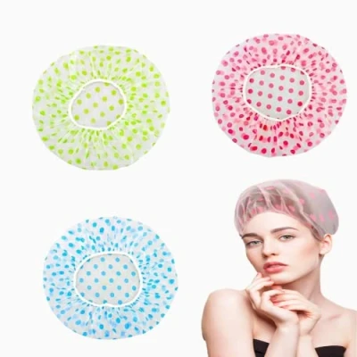 Image de CCLKHY 3 Pièces Bonnet de Douche/de Bain Imperméable, Réutilisables pour Spa, Maquillage Femme, Bleu,Rouge,Vert