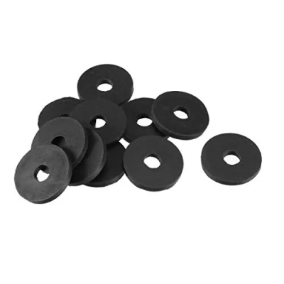 Image de sourcing map 10pcs Joint Torique Rondelle Plat en Caoutchouc pour Tuyau Robinet Passe fil 5x18x2mm