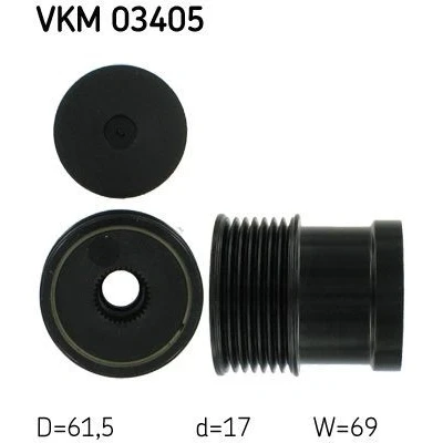 Image de SKF VKM 03405 Poulie d&#039;Alternateur 69 FORD: Transit Mk5 Сamion à Plateau/Сhâssis, Van