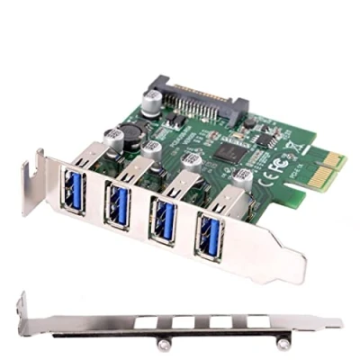 Image de chenyang CY Low Profile 4 Ports PCI E vers USB 3.0 HUB adaptateur de carte d&#039;extension Express 5Gbps pour mère