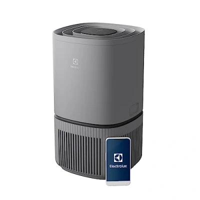 Image de Electrolux Pure 500, Purificateur d&#039;air, Connecté Wi Fi, Air pur avec Filtration HEPA en 4 étapes, Rapide et Silencieux, Mode nuit 20 dB(A), EPO50371UG, Gris