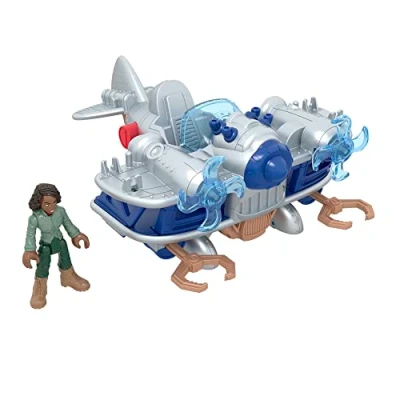 Image de Imaginext Le Monde D’Après Coffret Kayla Et Son Avion, Figurine Watts Avion avec Projectiles, Jouet Enfant, Dès 3 Ans, HML45