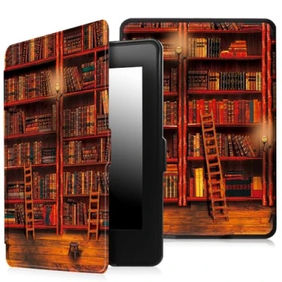 Image de FINTIE Étui pour 6&quot; Kindle Paperwhite 2012 2017 (Modèle: EY21, DP75SDI), Coque Fine Légère avec Réveil/Veille Auto (n&#039;est Pas Compatible 10e/11e Génération), Bibliotjèque