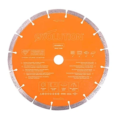 Image de Evolution Lame diamantée multi matériaux haut de gamme 230 mm pour coupe disques Idéal couper la brique, tuile toit, le pavage, béton armé et plus