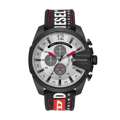 Image de Diesel MEGA Chief Montre, Homme, Taille: One Size, Schwarz