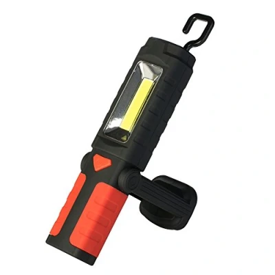 Image de POLY POOL PP3163 Torche LED avec lumière UltraLed COB Light 3W 220lm + 20lm Crochet pivotant Lampe de travail portable base magnétique pour fixation secours à batterie
