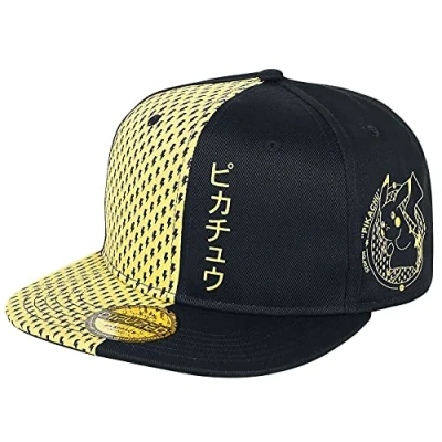 Image de Bioworld Pokemon Pikachu Snapback Cap Casquette De Baseball, Noir (Black Black), Unique (Taille Fabricant: Adjustable) Mixte