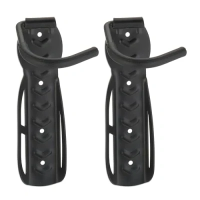 Image de Relaxdays Support mural pour vélo 2 pièces Noir, 12x26,5x10 cm