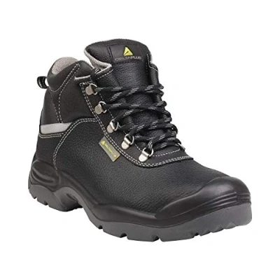 Image de Deltaplus SAUL2S3NO44 Chaussures Hautes En Cuir Grainé Pigmenté S3 Src Noir Taille 44