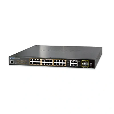 Image de PLANET GS 4210 24P4C commutateur réseau Géré L2/L4 Gigabit Ethernet (10/100/1000) Connexion Ethernet, supportant l&#039;alimentation Via ce Port (PoE) 1U Bleu